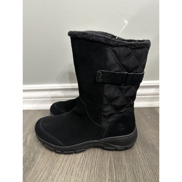 Lands End Black Thermolite Winter Boots Women’s 6.5 - Picture 2 of 9
